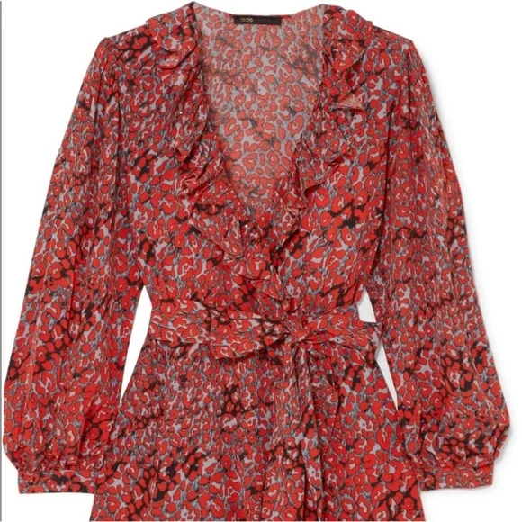 Fall Leopard Wrap Dress - Picture 6 of 12